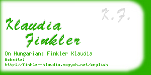 klaudia finkler business card